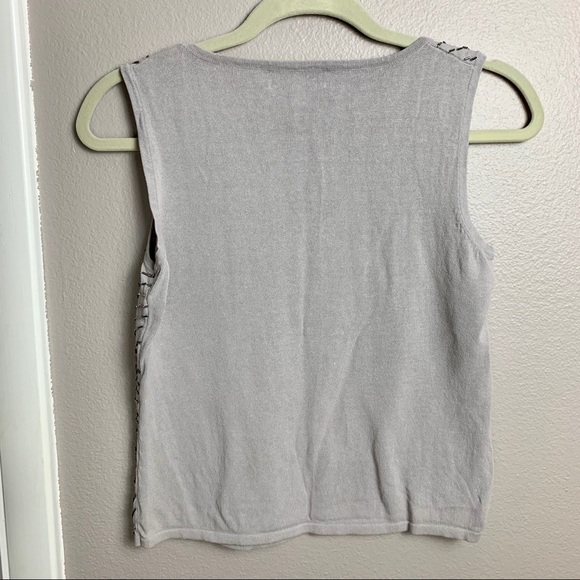 CABLE & GAUGE Gray beaded sweater - Picture 2 of 7